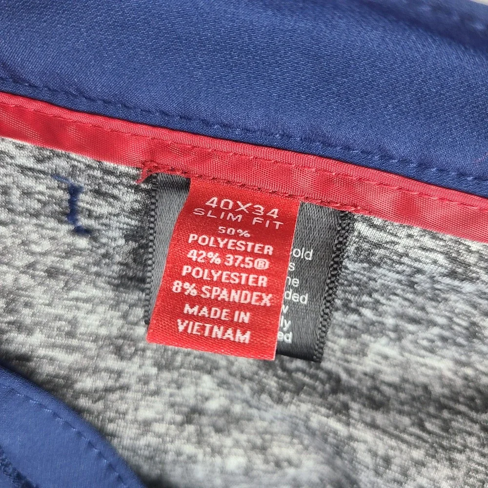 Kenneth‎ Cole Pants Mens 40x34 Navy Slim Performance Awearness Tech Golf Chino